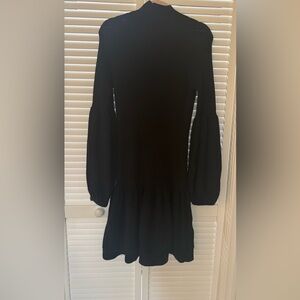 Anne Fontaine Black Long balloon Sleeve sweater dress size 42